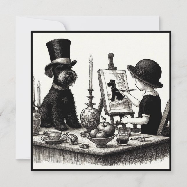 Belle carte Schnauzer (Devant)