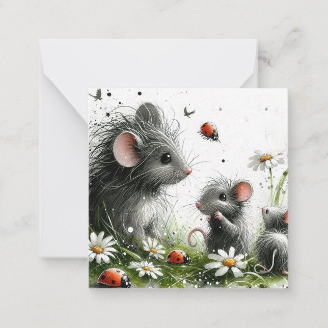Belle carte souris (Devant)
