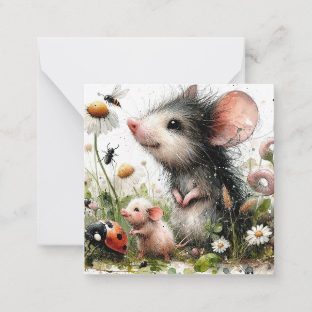 Belle carte souris (Devant)