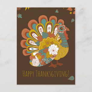 Belle carte Turquie bon thanksgiving