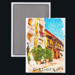 Belle Carthagène Colombie Caribe Magnet<br><div class="desc">Magnifique aimant Carthagène Colombie qui incarne l'architecture unique de la ville colombienne. Grand souvenir et idée cadeau pour chaque touriste et visiteur. Faites les vôtres et achetez maintenant.</div>