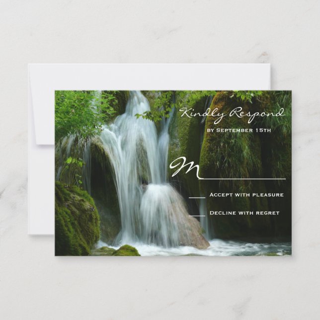 Belle cascade Nature Mariage Cartes RSVP (Devant)