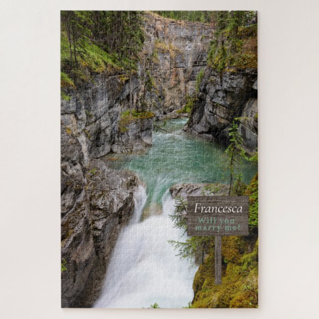 Belle cascade Proposition de mariage Puzzle (Vertical)
