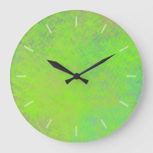 Belle Chaux Vert Papier Marbré Design Horloge