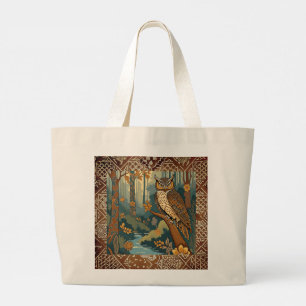 Belle Chouette Vintage avec Sac fourre-tout Batik