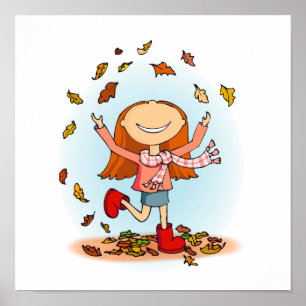 Belle chute blanche fille déco d'enfants art