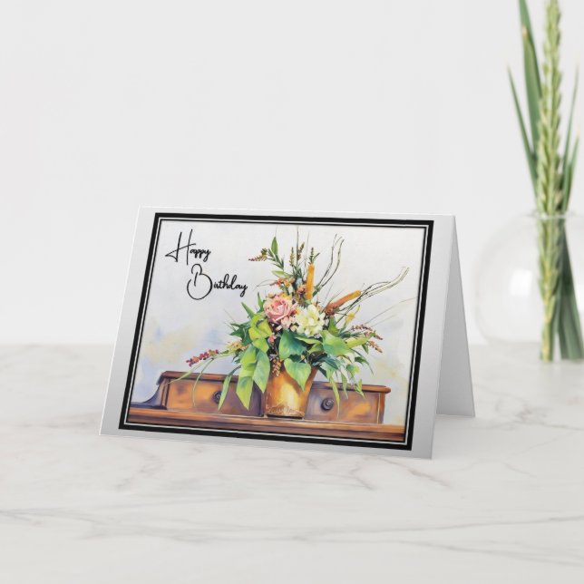 Belle Composition Florale - Carte d'anniversaire (Devant)