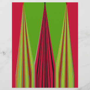 Belle conception d'art fractal jaune rouge
