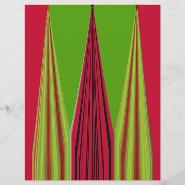 Belle conception d'art fractal jaune rouge (Devant)