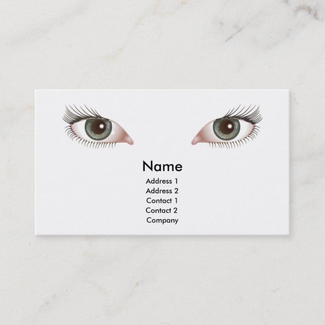 belle conception de carte de visite de yeux (Devant)
