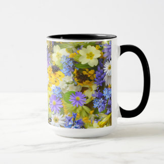Belle conception de fleurs de tasse de café au