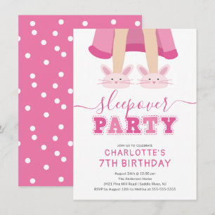 Belle couchette Pajama Invitation Anniversaire