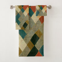 Belle Couleur Moderne Motif Serviettes De Bain Jou