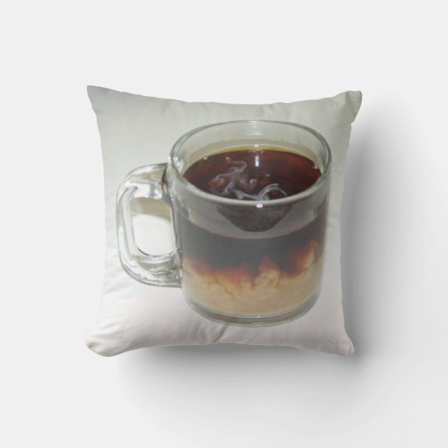 Belle Coupe de café avec oreiller à lancer de crèm (Recto)