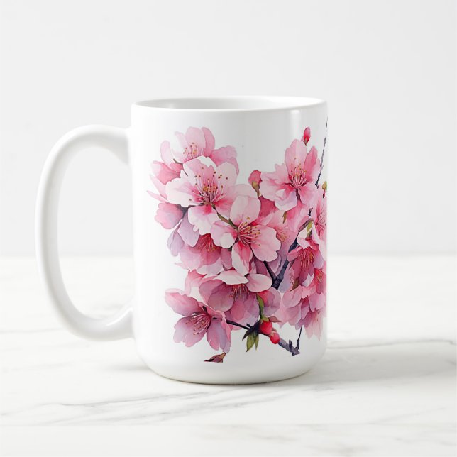 Belle Coupe de Mug de Fleur de Cerise (Gauche)