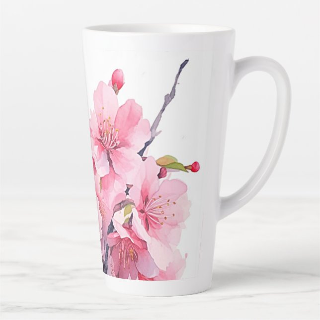 Belle Coupe Latte de Mug Fleur de Cerise (Droite)