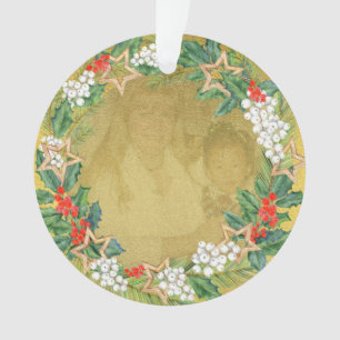 Belle couronne de vacances sur Gold Foil Photo