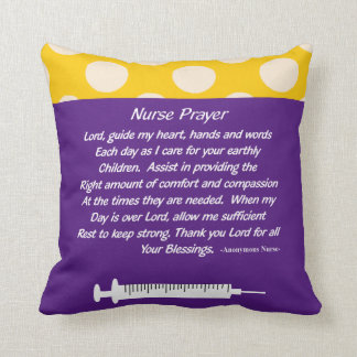 Belle Coussin de prière de l'infirmière chrétienne