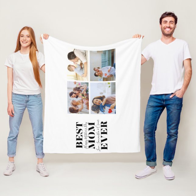 Belle couverture en polaire cadeau de fête des mèr (En situation)