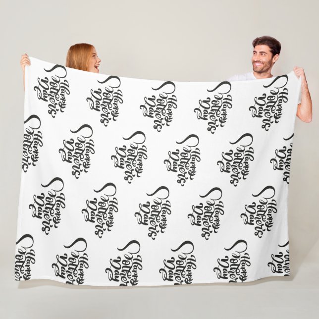 Belle couverture en polaire cadeau de fête des mèr (En situation)