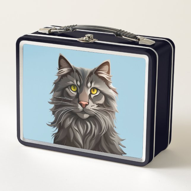BELLE CUISINE CAT RETRO METAL LUNCHBOX (Devant)