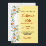 Belle Daisy Anniversaire Fête Invitation<br><div class="desc">Jolie marguerite,  toute invitation d'anniversaire d'âge,  modifier le texte vous-même lorsque vous commandez</div>