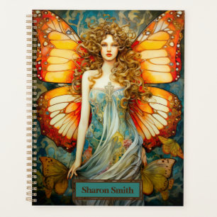 Belle dame aux papillons orange Personnaliser