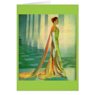 Belle dame des années 1960 en robe de soirée