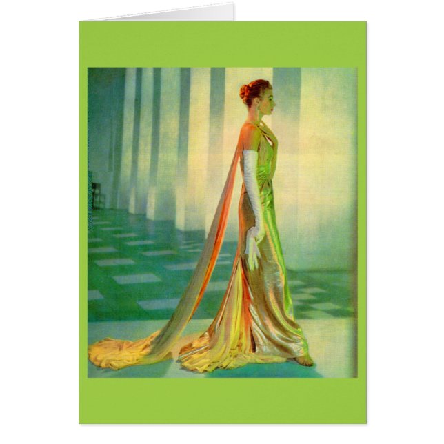 Belle dame des années 1960 en robe de soirée (Devant)