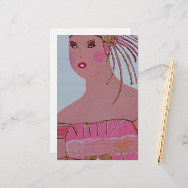 Belle Dame feuille de papier (Devant/Arrière en situation)