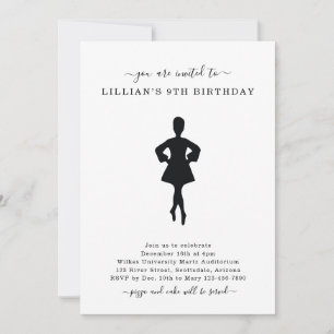 Belle Danse Irlandaise Invitation Anniversaire