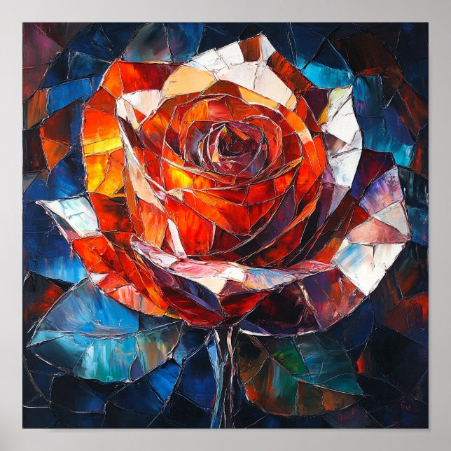 Belle décoration de chambre d'art floral Rose (Devant)