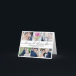 Belle écriture Mariage Carte de remerciements - Bl<br><div class="desc">Envoyez votre première correspondance en tant que nouveau couple marié avec cette carte chic et moderne que vos amis et votre famille vont sûrement adorer! Aussi disponible en d'autres couleurs. Design © berryberrysweet.com</div>