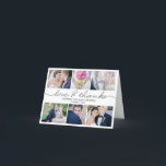 Belle écriture Mariage Carte de remerciements - Bl<br><div class="desc">Envoyez votre première correspondance en tant que nouveau couple marié avec cette carte chic et moderne que vos amis et votre famille vont sûrement adorer! Aussi disponible en d'autres couleurs. Design © berryberrysweet.com</div>