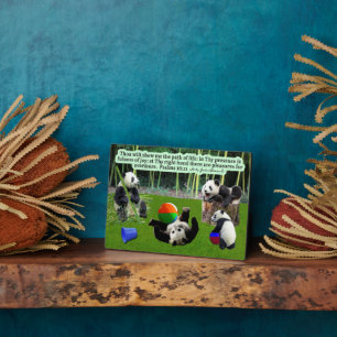 Belle Écriture Panda Plaque Psaumes 16:11