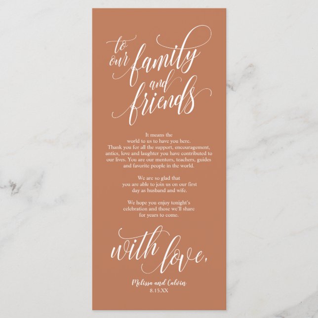 Belle Elégante Carte de réglage Merci (Devant)