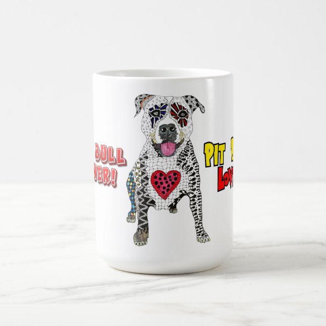 Belle et colorée Pit Bull Coffee Mug (Centre)