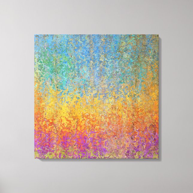 Belle et colorée toile d'arbres d'Aspen 24x24" (Recto)