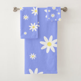 Belle et girly pastel bleu et blanc marguerite mot