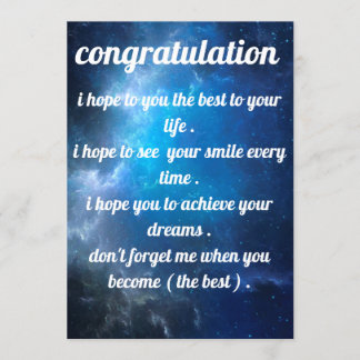 belle et meilleure invitation félicitations