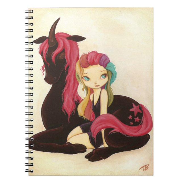 Belle et nuit - carnet féerique de licorne (Devant)