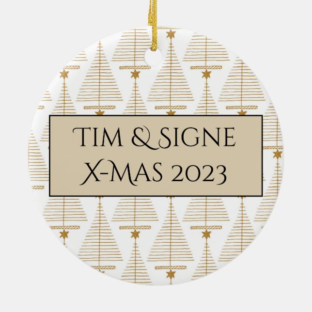 Belle et simple photo de Noël Ornement d'arbre (Dos)