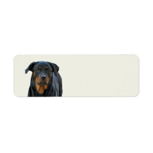 Belle étiquette d'adresse de retour Rottweiler