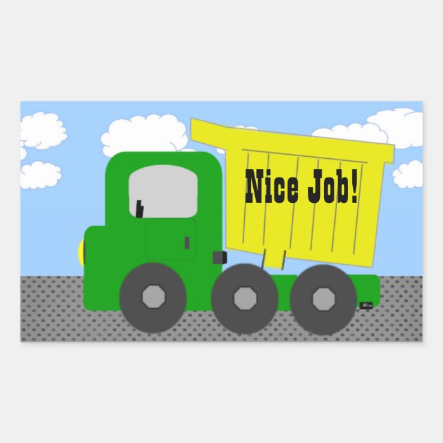 Belle étiquette de camion de travail (Devant)