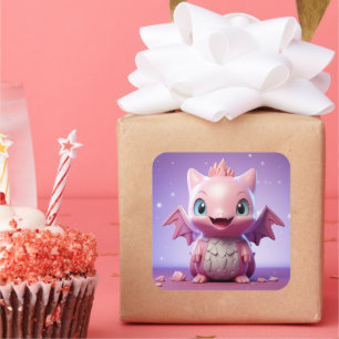Belle étiquette de dragon bébé