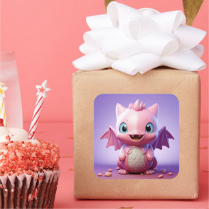 Belle étiquette de dragon bébé