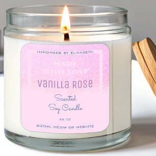Belle Étiquette de produits rose et violet Parties