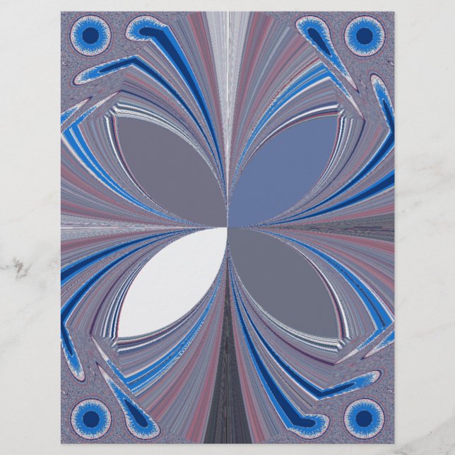 Belle étonnante Papillon bleu doux couleurs Art (Devant)