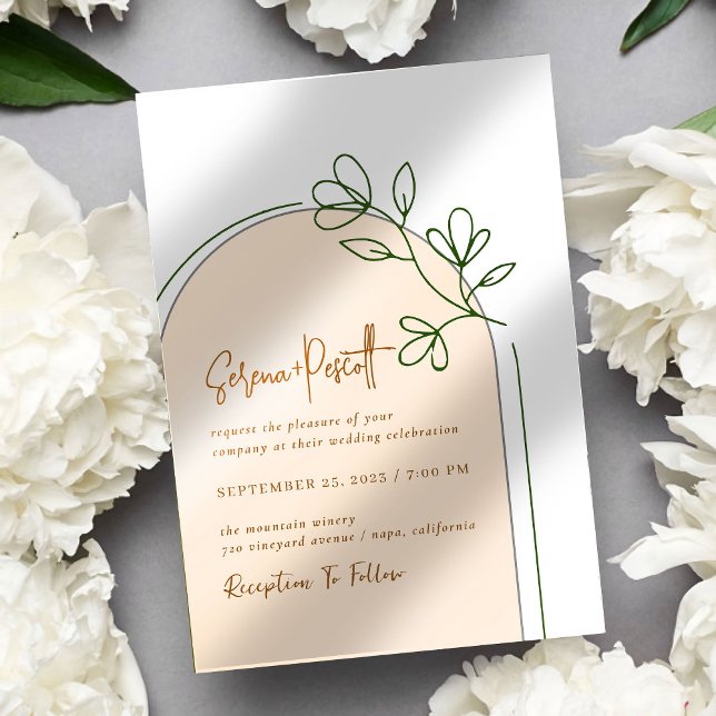 Belle Faire-part de mariage d'arc minimale (Créateur téléchargé)