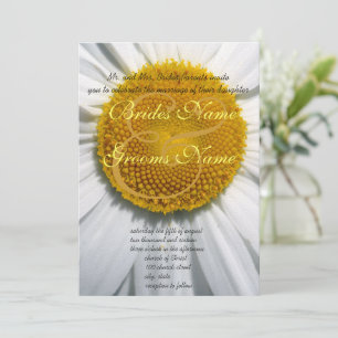 Belle Faire-part de mariage Elegant Daisy